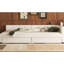 Grand lit tapissier avec port et 2 tiroirs en forme de papillon, plateforme beige et fermeture en douceur-794770536