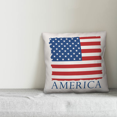  America Flag Indoor/Outdoor Throw Pillow