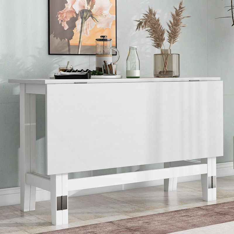 Table de salle à manger extensible Farmhouse, Blanc