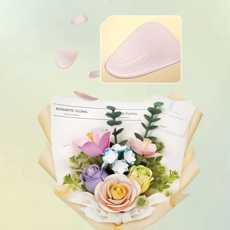 Spring Time Bouquet DIY 3D Wooden Puzzle Kit Build Your Own Floral Decor
