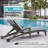 Patio Reclining Chaise Lounger with Removable Cushions for Backyard/Poolside-1032773027