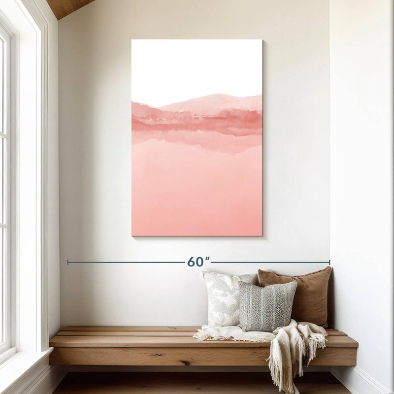 Aquarelle Avery II, nuances de rose I, H 45 po x l 30 po
