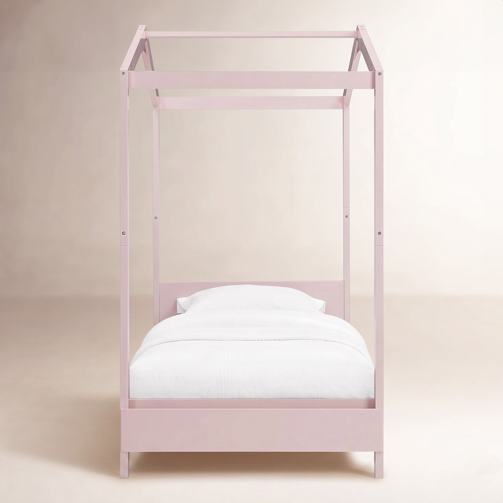Delta Children Poppy House Twin Bed, Blush Pink