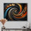 Golden Fractal Celestial Spiral Balance VI - Art mural fractal abstrait