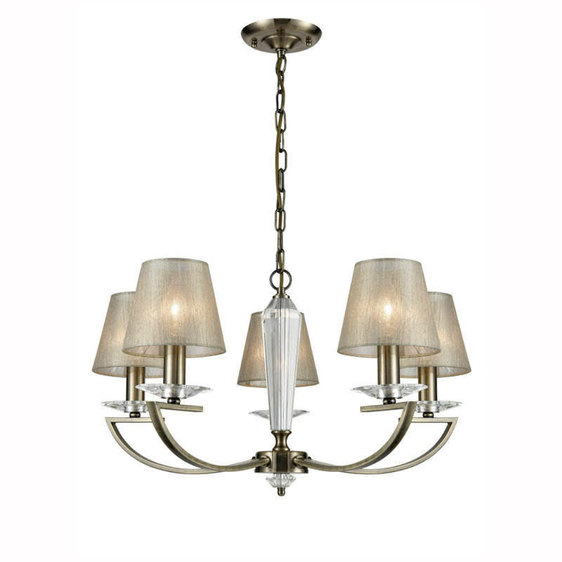 Chimdalu 5 - Light Kitchen Island Pendant, Bronze, Clear, Bronze