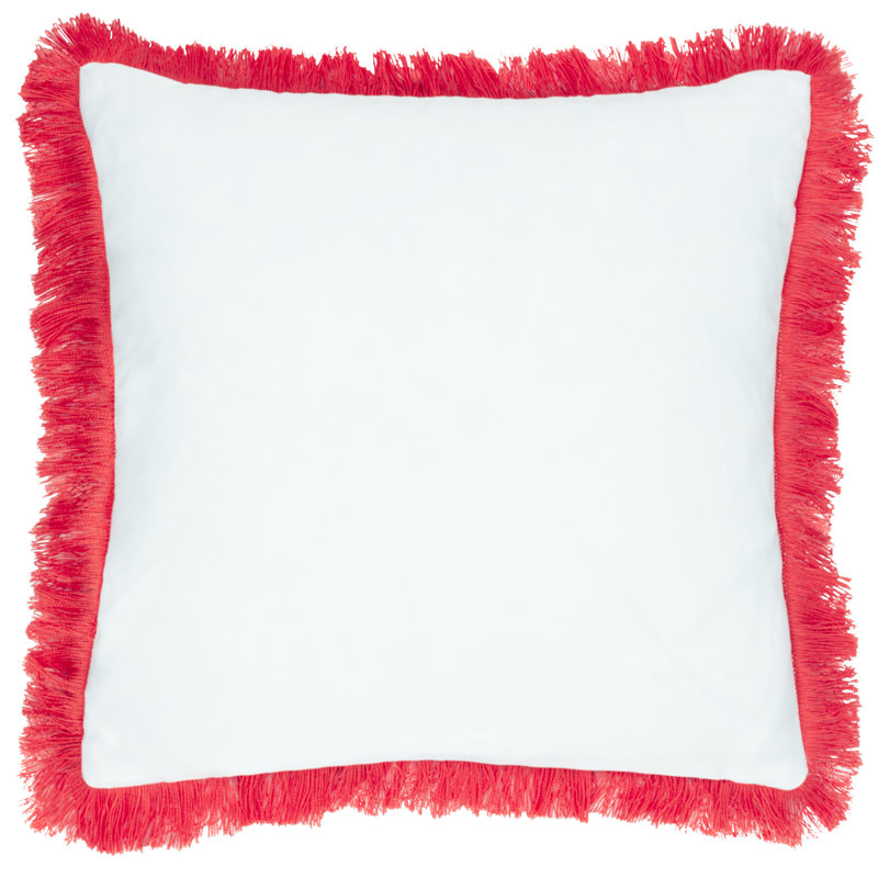 Kadie Indoor / Outdoor Geometric Cushion Cover, Pink, 45cm H x 45cm W x 1cm D, Square