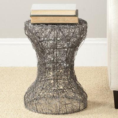 Wired Metal Accent Stool