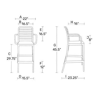 Tabouret de bar 29,5 po 