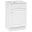 Meuble-lavabo de 20 po avec lavabo, meuble-lavabo avec tablette de porte et tablette réglable, blanc-121294513