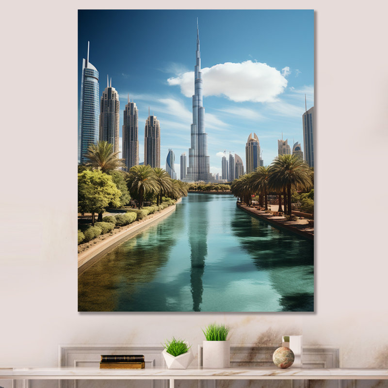 Impression sur toile Cityscapes, Toile tendue, H 32 po x l 16 po x P 1 po