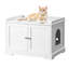Enceinte de litière pour chat avec séparateur et porte spacieuse-88369144