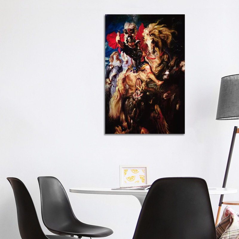 St. George And The Dragon by Peter Paul Rubens - Wrapped Canvas Print, 101.6 cm H x 66.04 cm W x 1.91 cm D
