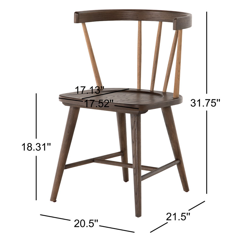 Naples Dining Chair, Light Cocoa Oak
