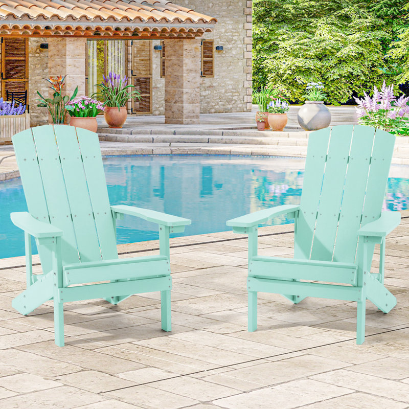 Bamma HIPS Adirondack Chair Weather Resistant, Apple Green