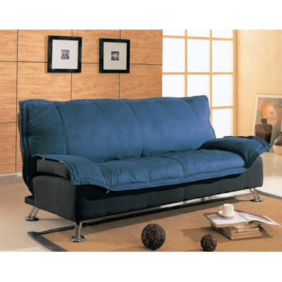Twin 73'' Faux Leather Convertible Sofa