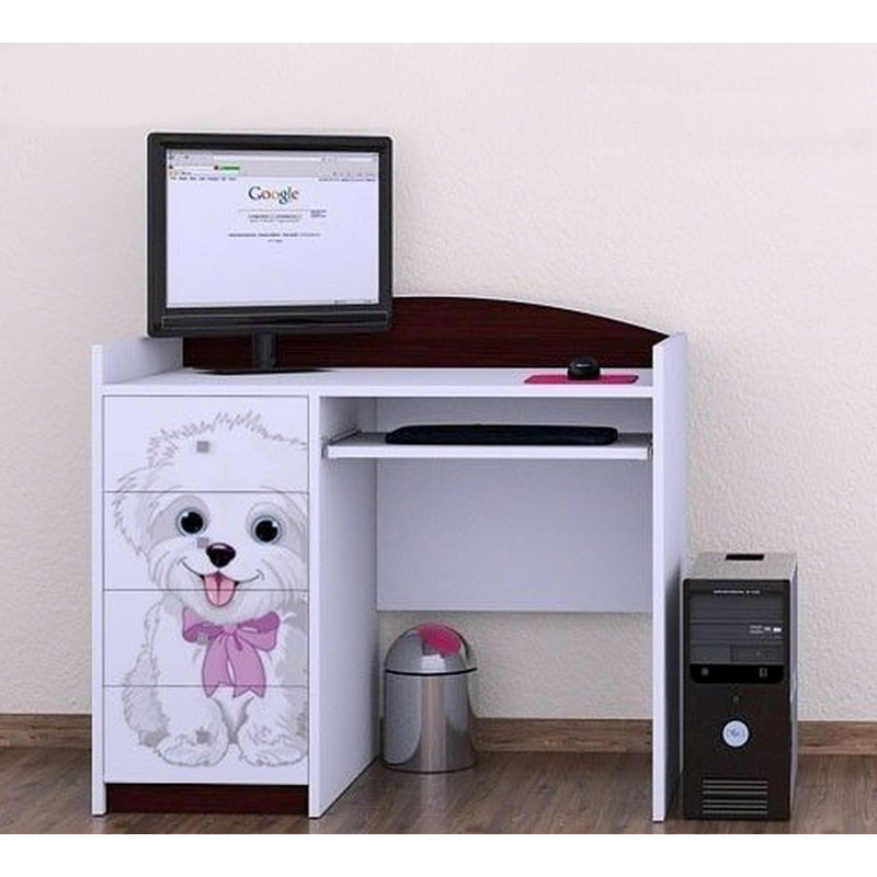 Bosco 100cm Computer Desk, Dark Brown