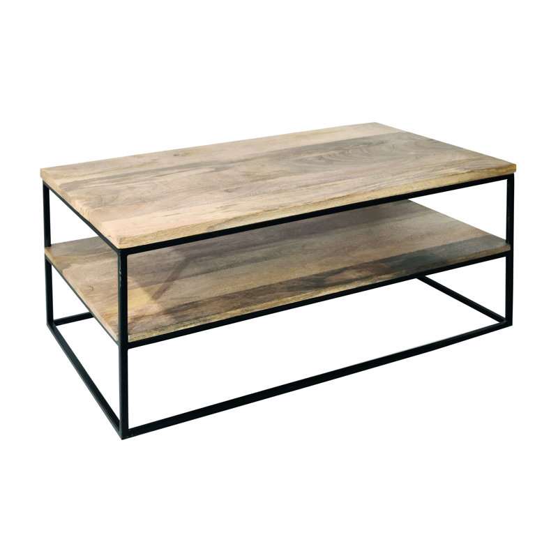 Timko Frame Coffee Table with Storage, Natural