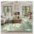 Tides Series 8'X10' Washable Non-Slip Rug - Modern Abstract Print (Light Green/Yellow) For Living Room-1268745870