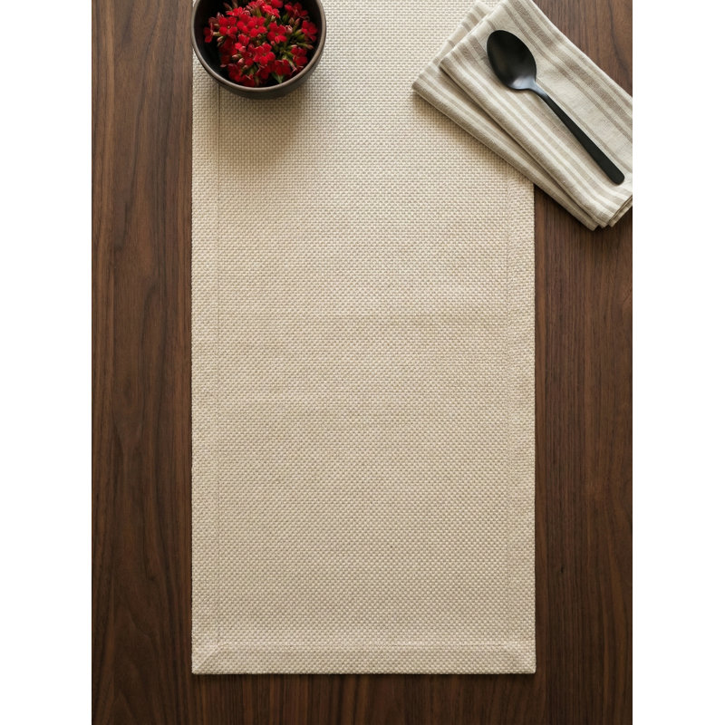 Chemin de table Sandy Beige Horizon Weave, Sandy Beige