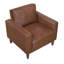 Fauteuil rembourré à dossier confortable en similicuir de style moderne, une pièce-162626356