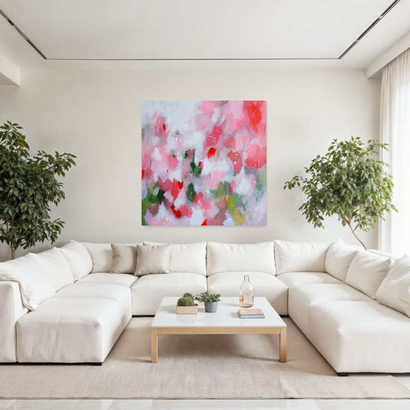 Annie, art contemporain abstrait, H 48 po x l 48 po