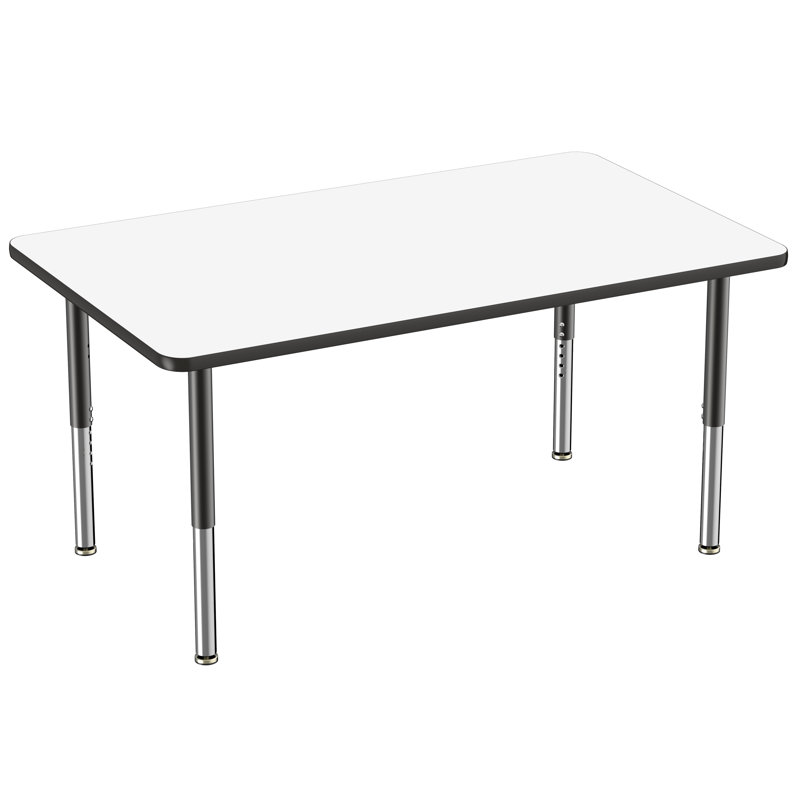 Table d'activités rectangulaire, 36" x 60", Épais, Tableau blanc / noir