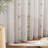  Boho Curtains for Living Room Flax Linen Sheer, Farmhouse Semi Sheer Curtains with Bohemian Stripe Pattern, Privacy Light Filtering Drapes for Bedroom/Dining Room, 1 Pair-1746563983-1746563970