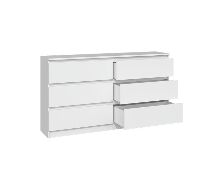 Shay 138 cm W Chest of 6 Drawers
