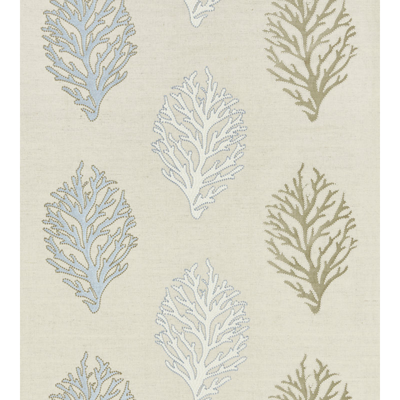 Tissu brodé corail Breeze, Sable