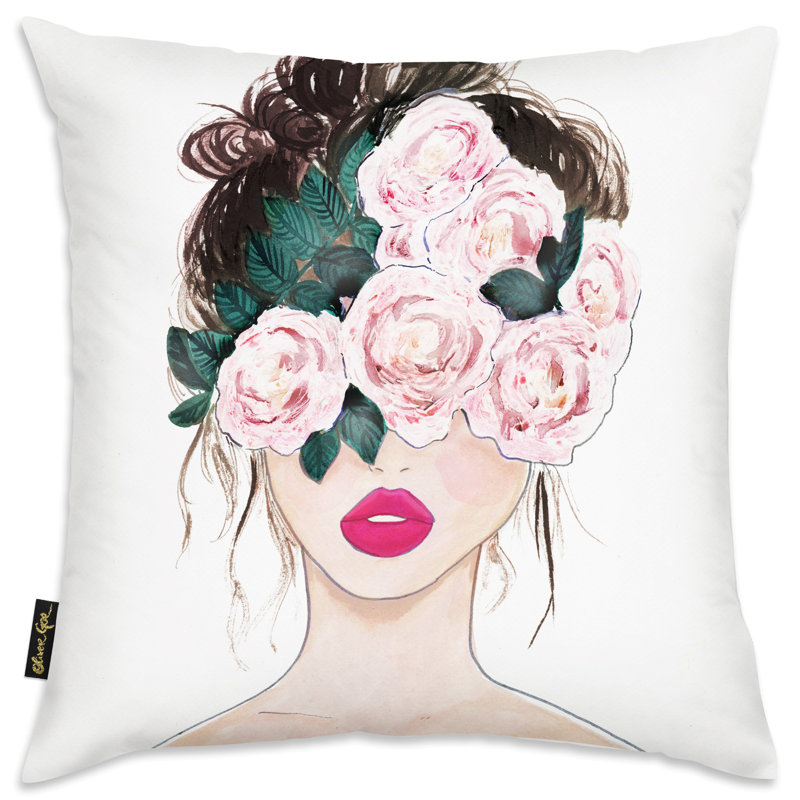 Floral Reversible Throw Pillow