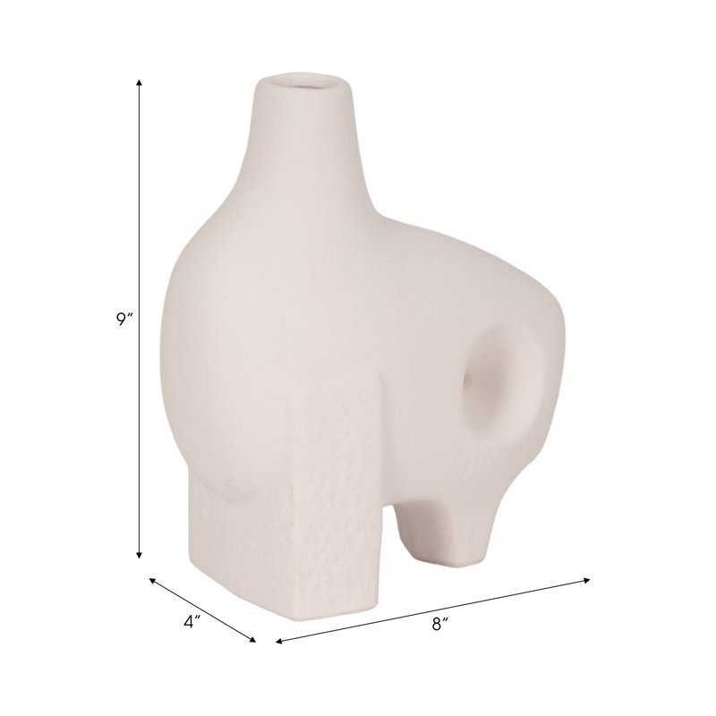 Decorative Object Stoneware Porcelain Sculptural Accent with Modern Abstract Form and Geometric Silhouette for Artistic Display in Contemporary Interior Settings and Gallery-Inspired Space Decor