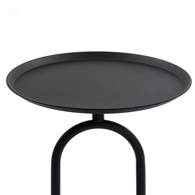 Lantern-shaped Metal End Table, Accent Table, Small Side Table, Modern End Table, For Living Room, 24" H x 17.7" W x 17.7" D