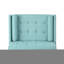 Fauteuil Mid-Century moderne, tissu bleu et bois, pieds fuselés, 30,93 po Largeur, hauteur de 32,19, poids de 50,3 lb, fauteuil club Nuance 1950S en velours, aspect et luxueux, silhouette dramatique, structure en bois,-730910621