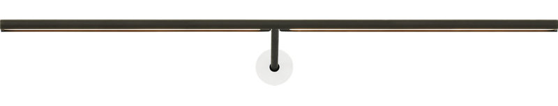 Plural Dome Picture Light, Bronze, 0.5" H x 24" W x 8.9" D, 17.4