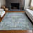 Machine Washable Indoor/Outdoor Xhevrie Teal Rug-2143240214