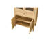 Armoire de rangement polyvalente de style américain, contemporaine et moderne, avec grand rangement, bois d'ingénierie, armoire à tablettes réglables pour différents cas d'utilisation, matériaux contemporains, arche,