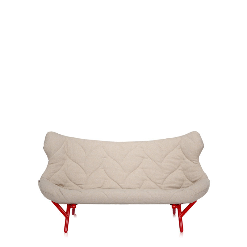 Causeuse Foliage, Trevira ™ beige, Rouge