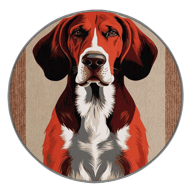  Tapis lavable Redbone Coonhound Dogs, Rectangulaire 8 pi x 12 pi