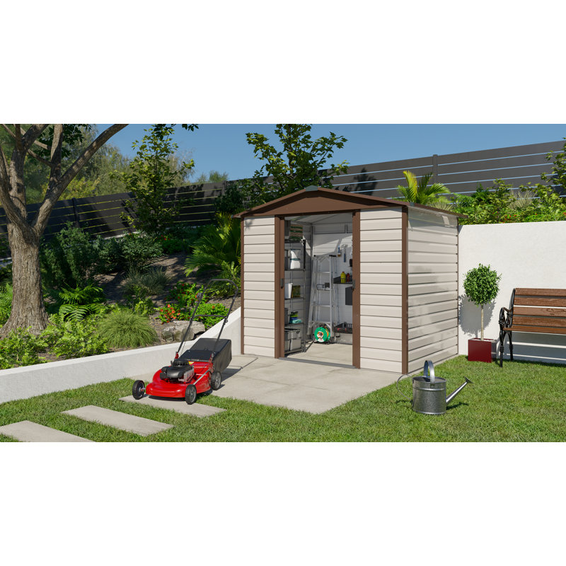 Apex 8 ft. W x 6 ft. D Metal Garden Shed