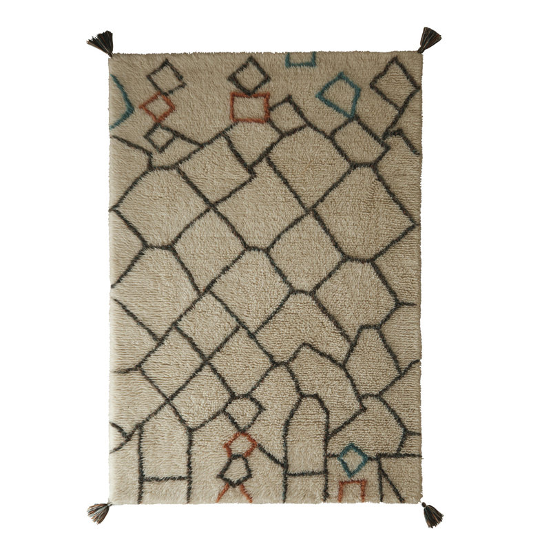 Abstract Wool Machine Tufted Area Rug, Rectangle 160 x 230 cm