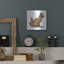 Art mural en métal luxueux «Falling Leaves Cat» par Ann Klee, 12 po x 12 po-114798968