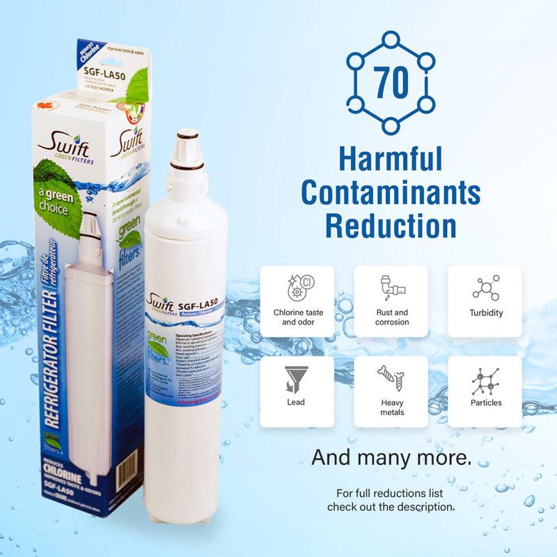 Swift Green Filters SGF-LA50 Compatible Refrigerator Water Filter for LG LT600P, 5231JA2006A, 46-9990,EFF-6003A, EFF-6004A, Made in USA-3 Pack