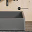 Lisse 15 Square Concrete Vessel Bathroom Sink In Dark Grey