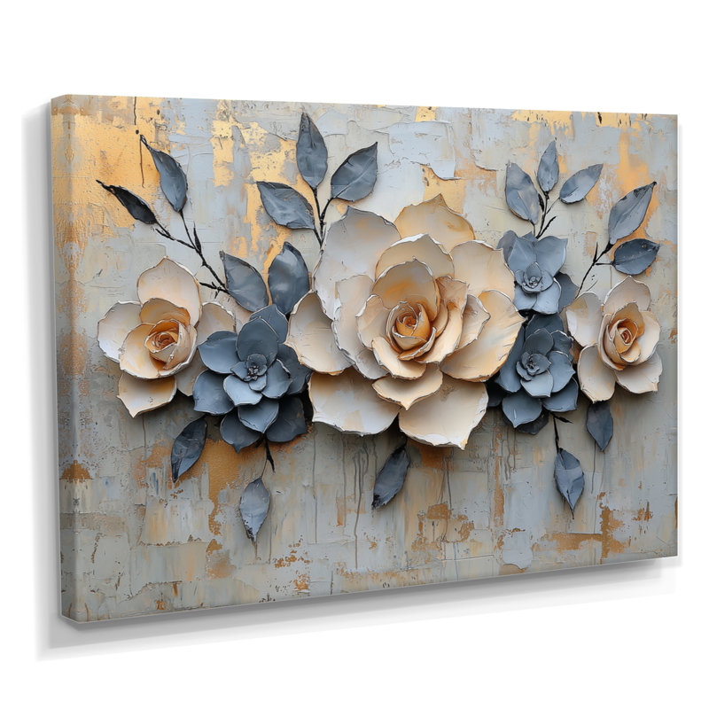 Art mural Hackett Minimalisme, H 34 po x l 44 po, Toile tendue, Ne s’applique pas