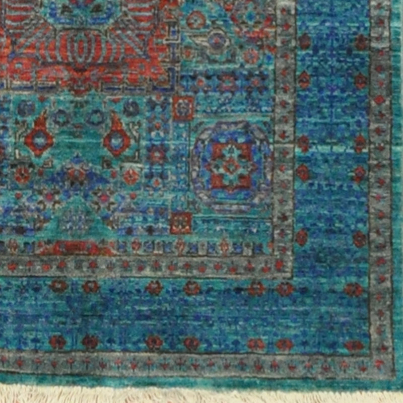 Tapis de couloir en laine noué à la main Bungalow Rose Bungalow