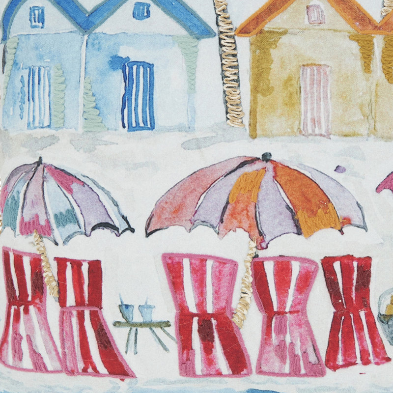 Coastal Outdoor Beach Pillow, Polyester