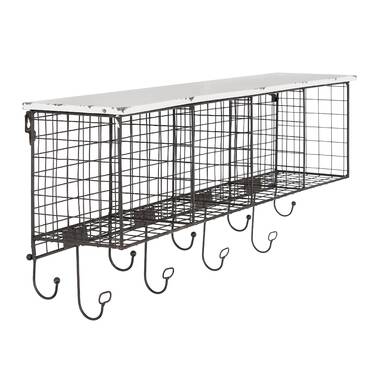 Everlene 60'' Wide 9 - Hook Wall Mounted Coat Rack with Storage in Dri <div  class=aod_buynow></div>– Inhomelivings