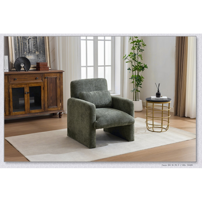 Fauteuil d'appoint moderne à structure cylindrique avec cadre cylindrique moderne pour le confort et le style d'un salon contemporain