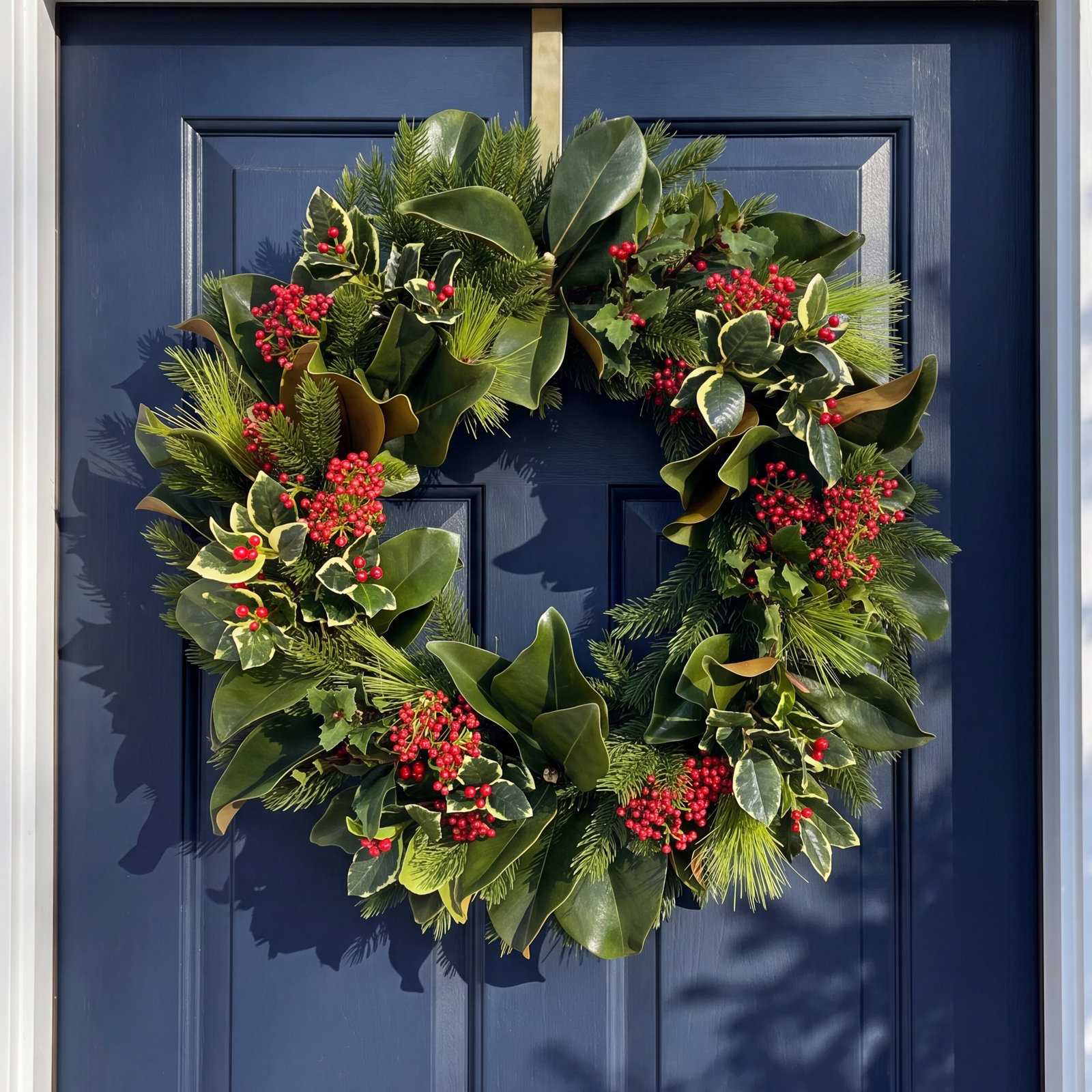 MAGNOLIA HOLLY WREATH