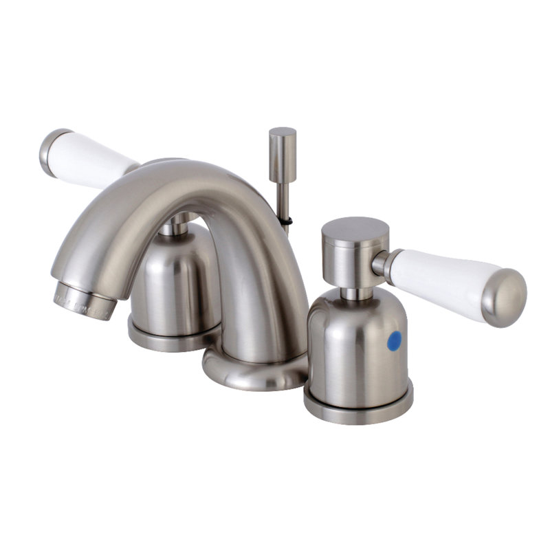 Robinet de salle de bain espacé Kingston, Nickel brossé